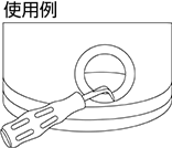排水、雨水マス用に穴をあけた後のバリ取り作業に