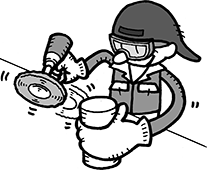 軸付ブラシ