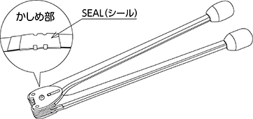封かん機（帯鉄用）