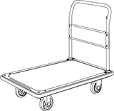 片袖固定ハンドル台車