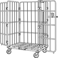 観音扉付カゴ車