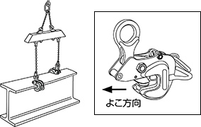 横吊りクランプ