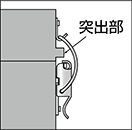 ＜突出物対応タイプ＞
