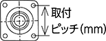 取付穴部の寸法（取り付けピッチ）