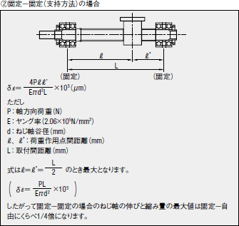 ②固定-固定(支持方法)の場合