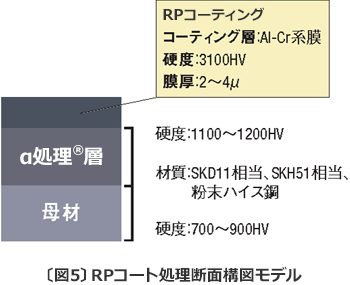 〔図5〕 RPコート処理断面構図モデル