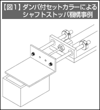 【図1】ダンパ付セットカラーによるシャフトストッパ機構事例