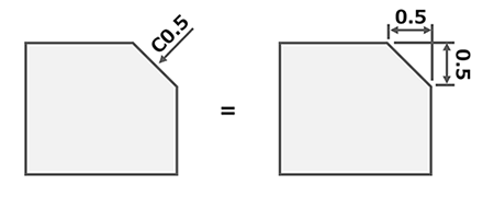 C面取り図面指示